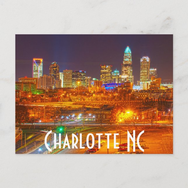 Charlotte NC Vykort (Framsida)