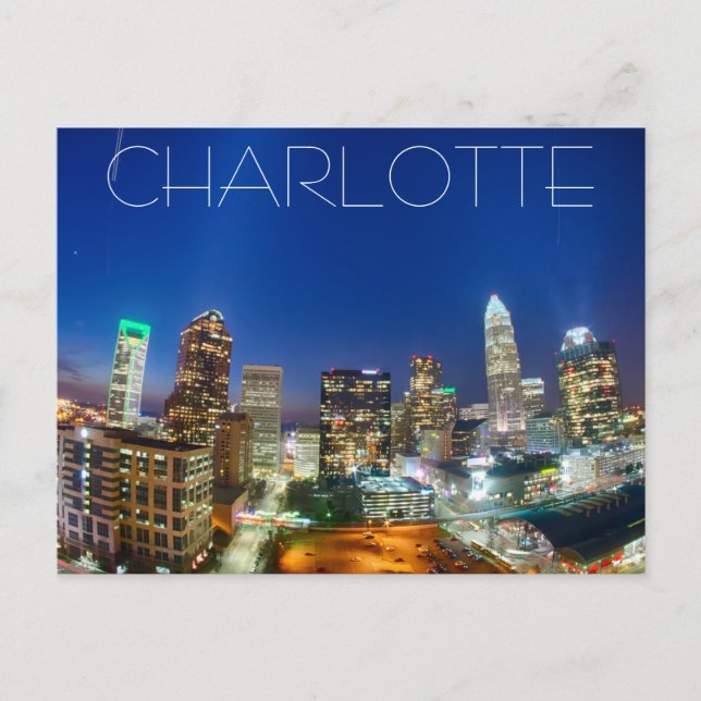 Charlotte NC Vykort (Framsida)