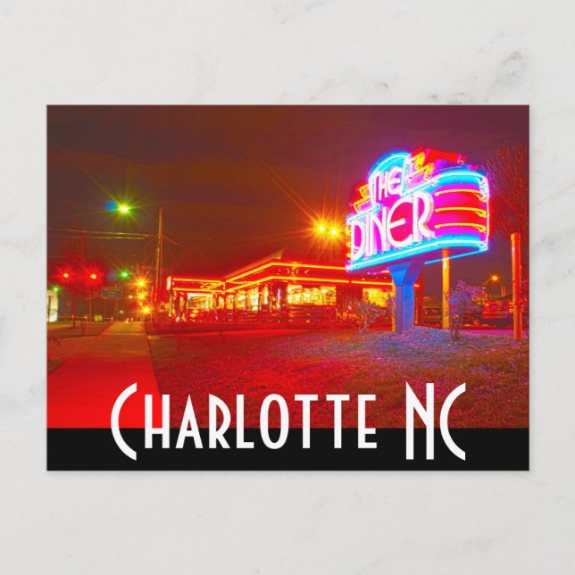 Charlotte NC Vykort (Framsida)
