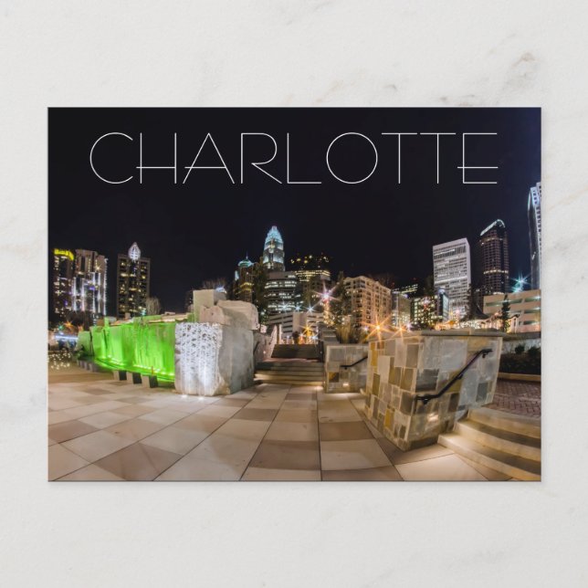 Charlotte NC Vykort (Framsida)