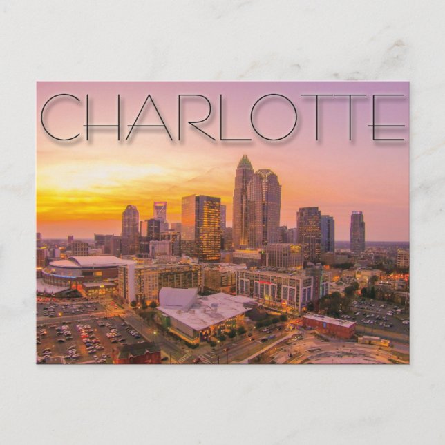 Charlotte NC Vykort (Framsida)