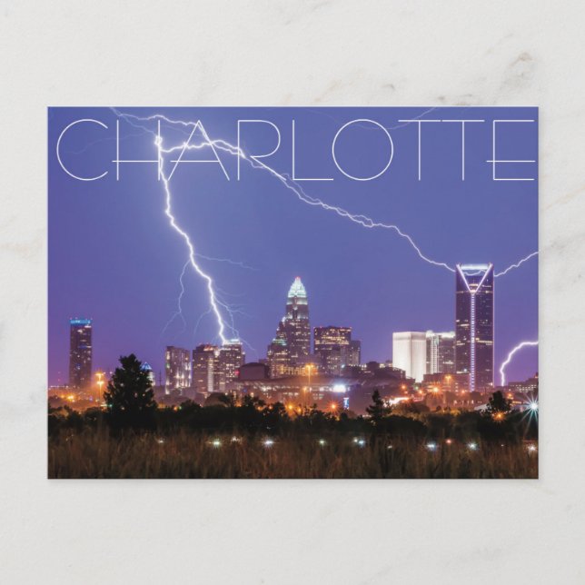 Charlotte NC Vykort (Framsida)