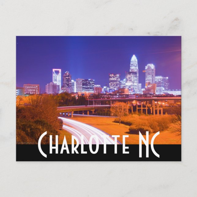Charlotte NC Vykort (Framsida)
