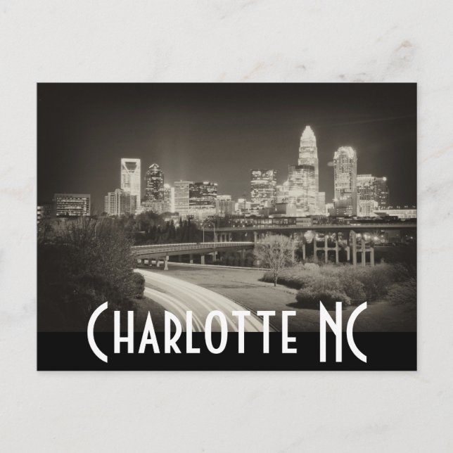 Charlotte NC Vykort (Framsida)