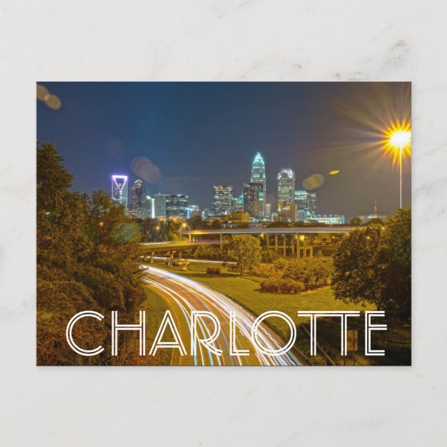 Charlotte NC Vykort (Framsida)