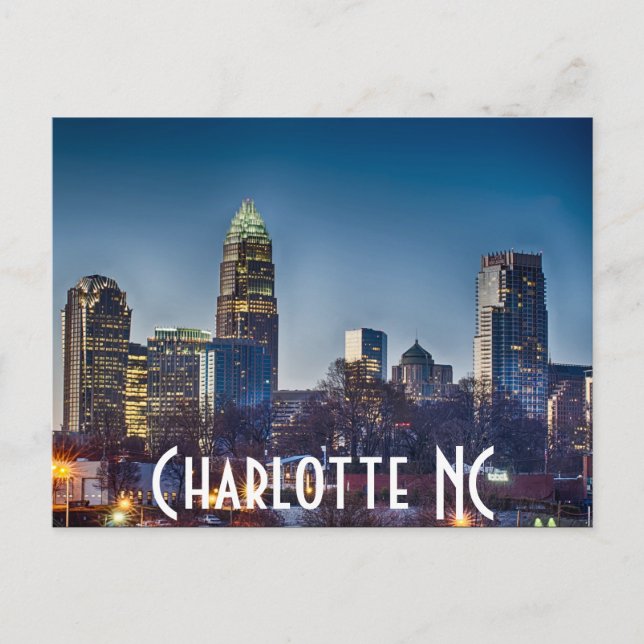 Charlotte NC Vykort (Framsida)