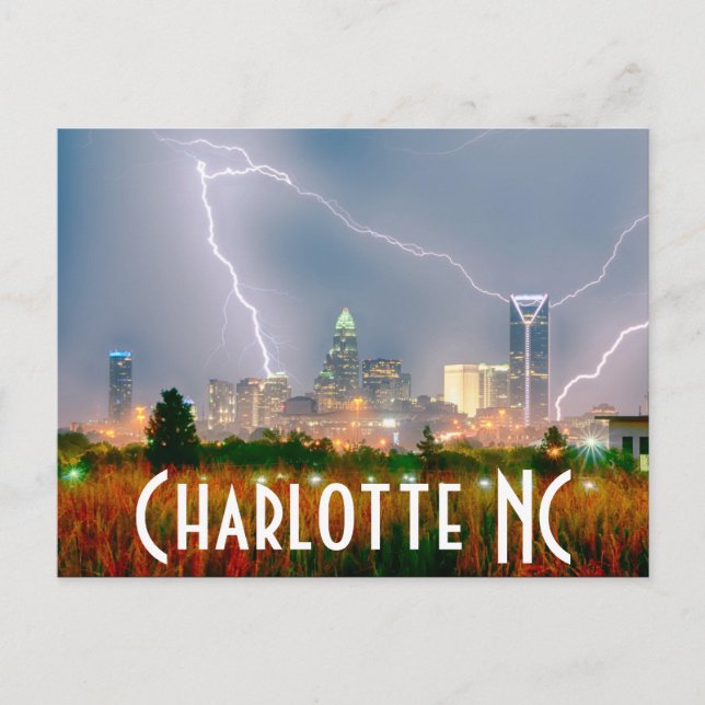 Charlotte NC Vykort (Framsida)