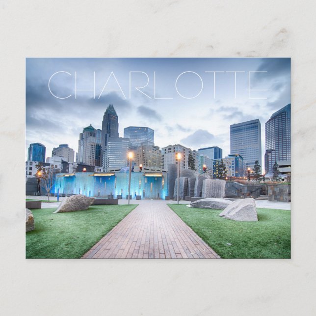Charlotte NC Vykort (Framsida)