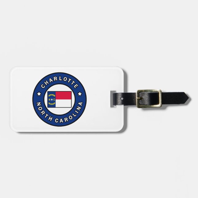Charlotte North Carolina Bagagebricka (Horisontell Framsida)