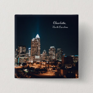 Charlotte North Carolina City Skyline Night Knapp