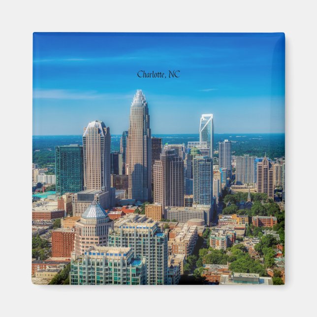 Charlotte, North Carolina cityscape Magnet (Framsidan)