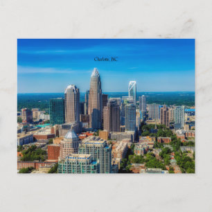 Charlotte, North Carolina cityscape Vykort