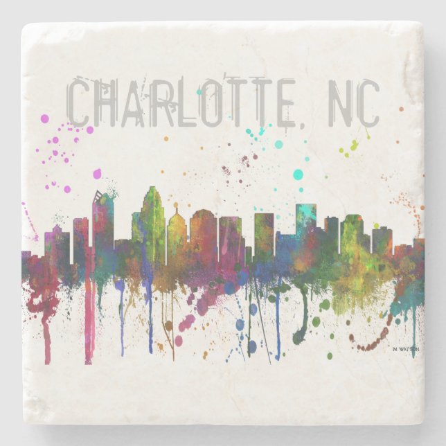 CHARLOTTE NORTH CAROLINA HORISONT STENUNDERLÄGG (Framsidan)