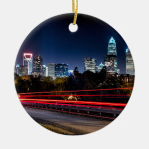 charlotte North Carolina horisontafton Julgransprydnad Keramik