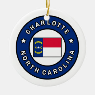 Charlotte North Carolina Julgransprydnad Keramik