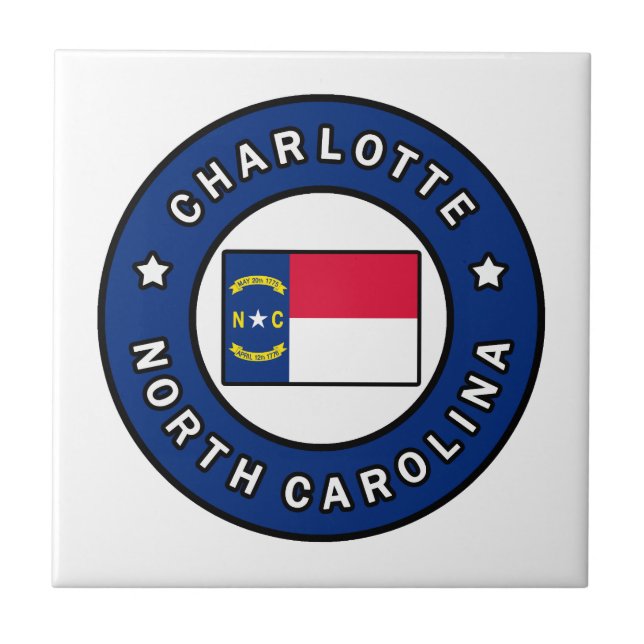 Charlotte North Carolina Kakelplatta (Framsidan)