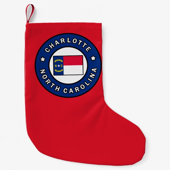 Charlotte North Carolina Liten Julstrumpa (Framsidan)