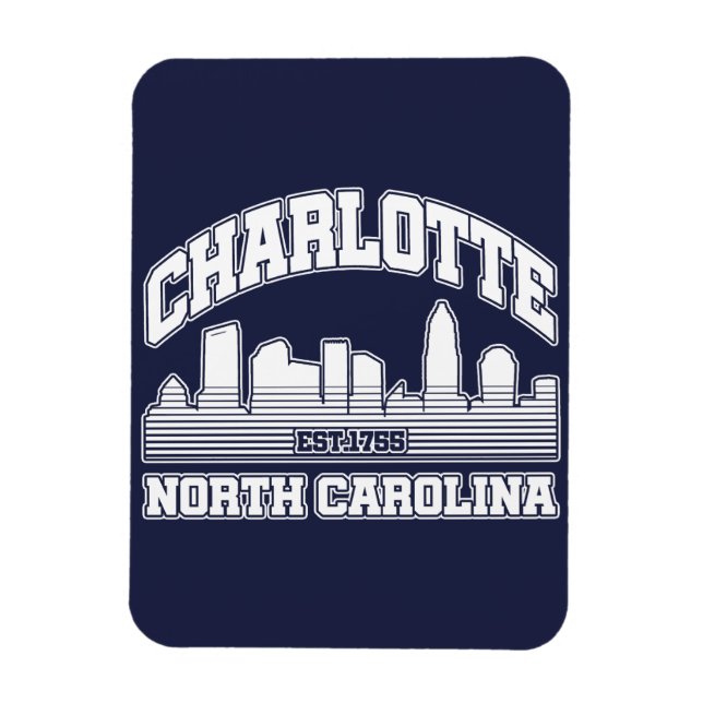 Charlotte,North Carolina Magnet (Vertikal)