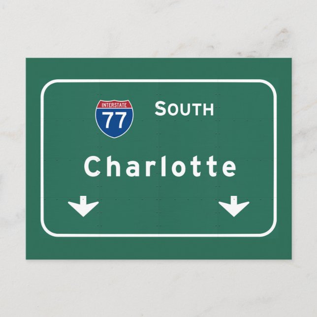 Charlotte North Carolina nc Interstate Highway : Vykort (Framsida)