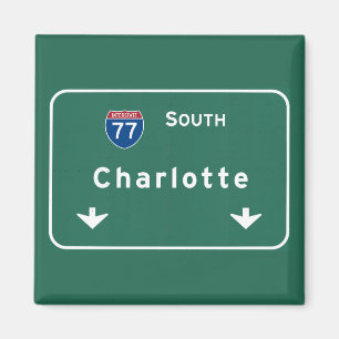 Charlotte North Carolina nc Interstate huvudväg: Magnet
