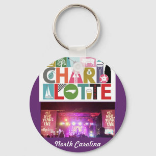 Charlotte North Carolina NC Keychain Nyckelring