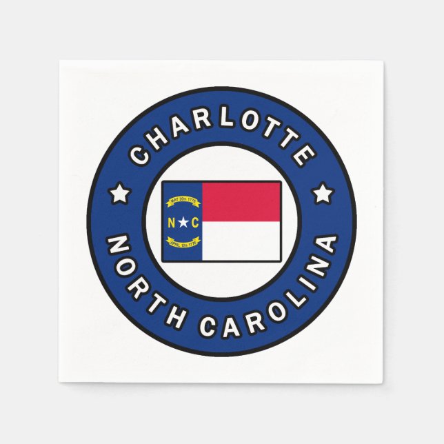 Charlotte North Carolina Pappersservett (Framsidan)