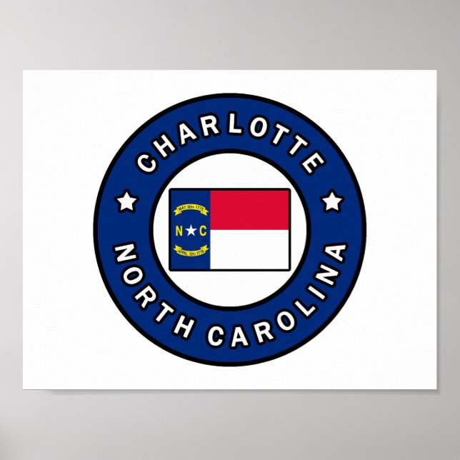 Charlotte North Carolina Poster (Framsidan)
