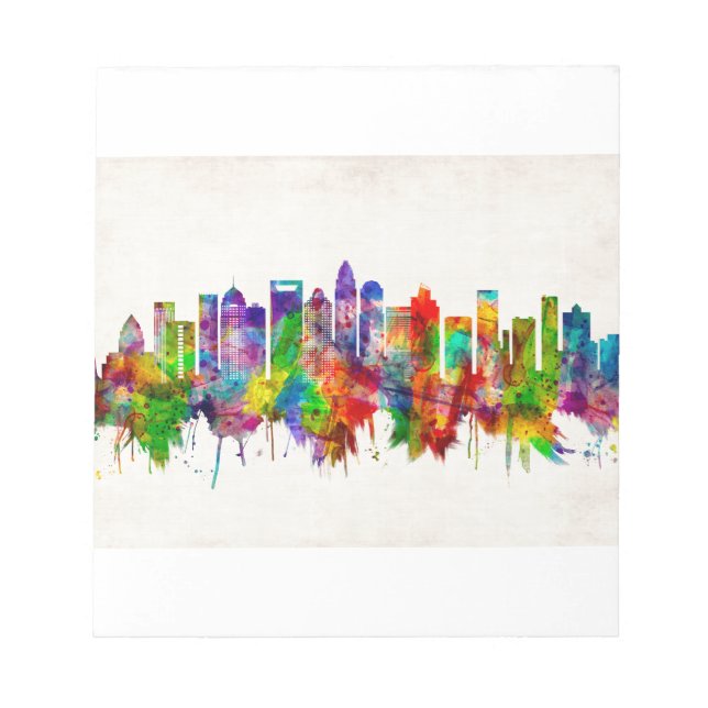 Charlotte North Carolina Skyline Anteckningsblock (Framsida)