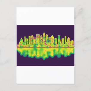Charlotte North Carolina Skyline Helg Vykort