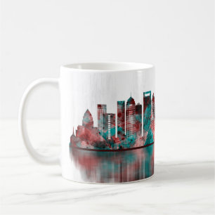 Charlotte North Carolina Skyline Kaffemugg