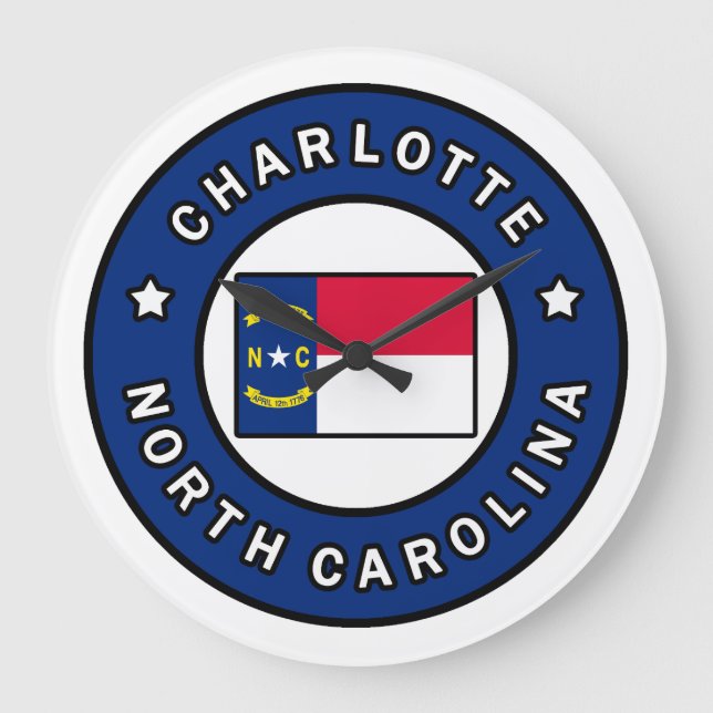 Charlotte North Carolina Stor Klocka (Framsida)