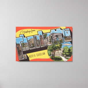 Charlotte North Carolina - stora brevplatser Canvastryck