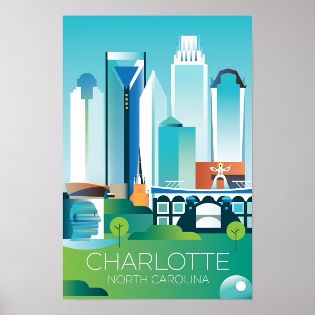 Charlotte, North Carolina Tryck (Framsidan)