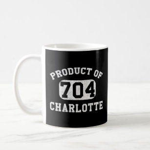 Charlotte North Carolina Vintage Retro Area Code Kaffemugg