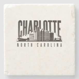 Charlotte Queen City Skyline Underlägg