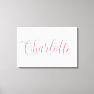 Charlotte - räcka bokstävernamndesignen canvastryck