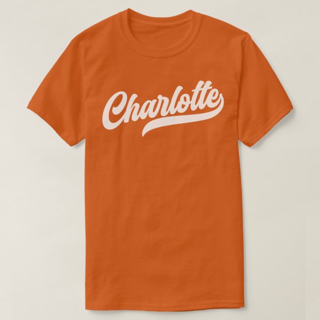 Charlotte Retro Charlotte Hornet T Shirt (Design framsida)