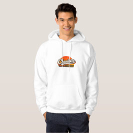 Charlotte Retro Sunset Personalized Name Design Hoodie