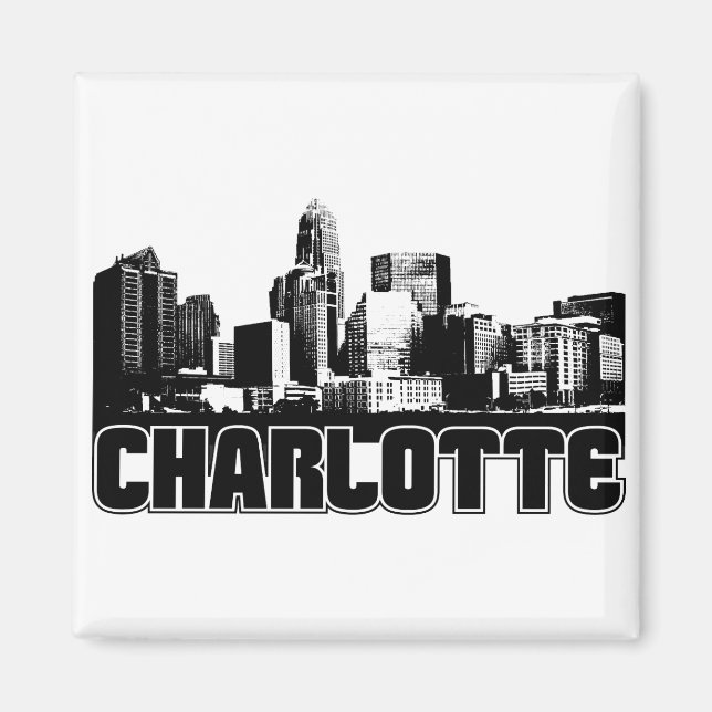 Charlotte Skyline Magnet (Framsidan)