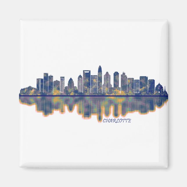 Charlotte Skyline Magnet (Framsidan)
