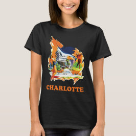 Charlotte Skyline Mid-Century Resa T Shirt