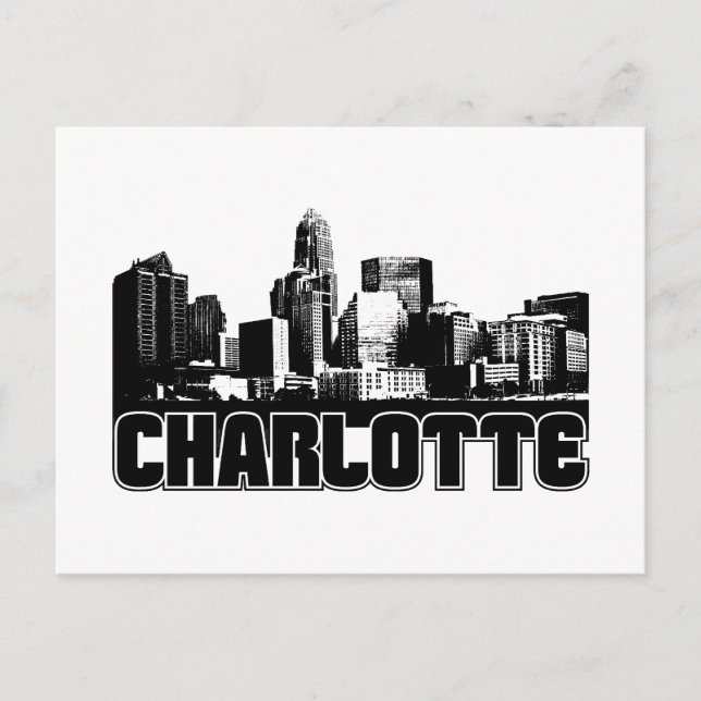 Charlotte Skyline Vykort (Framsida)