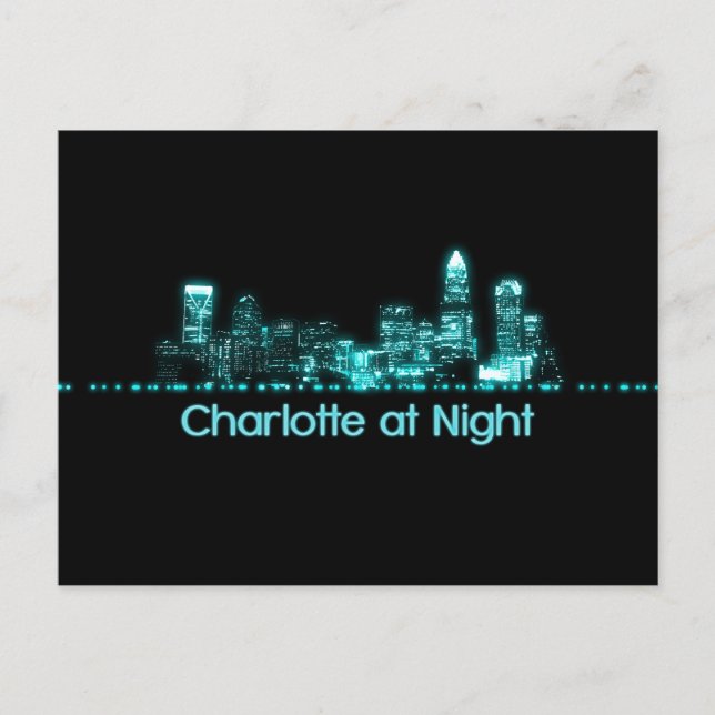 Charlotte Skyline Vykort (Framsida)