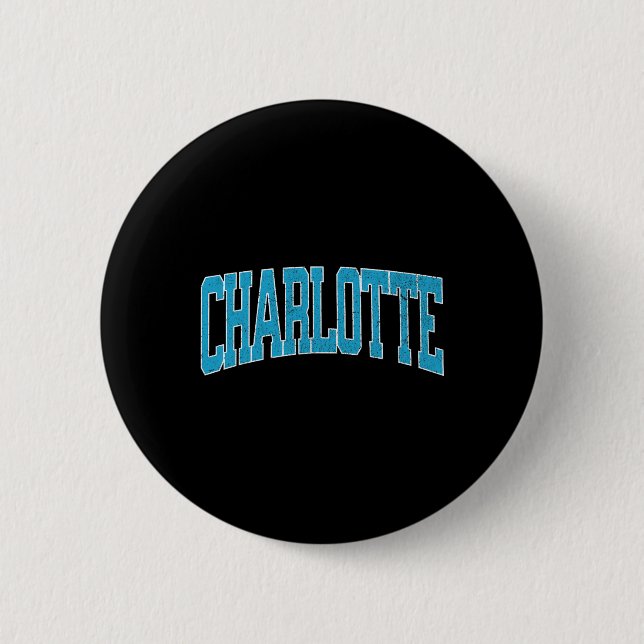 Charlotte Soccer Vintage Stad  Knapp (Framsida)