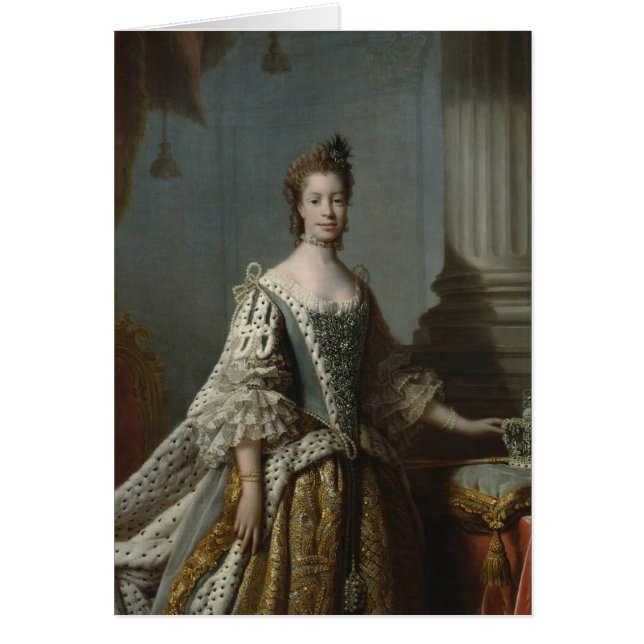 Charlotte Sophia av Mecklenburg-Strelitz, 1762 Hälsningskort (Framsidan)