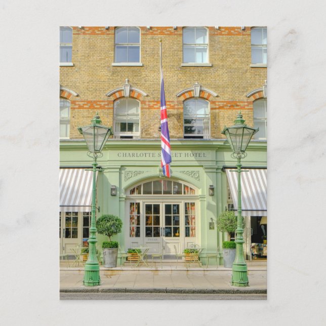 Charlotte Street, Fitzrovia, London Storbritannien Vykort (Framsida)