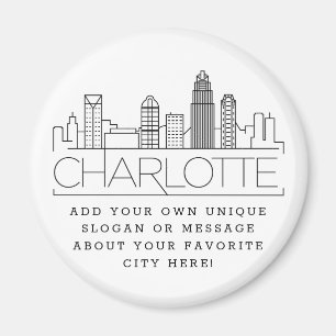 Charlotte ThBäste Anpassningsbar City Message e Magnet