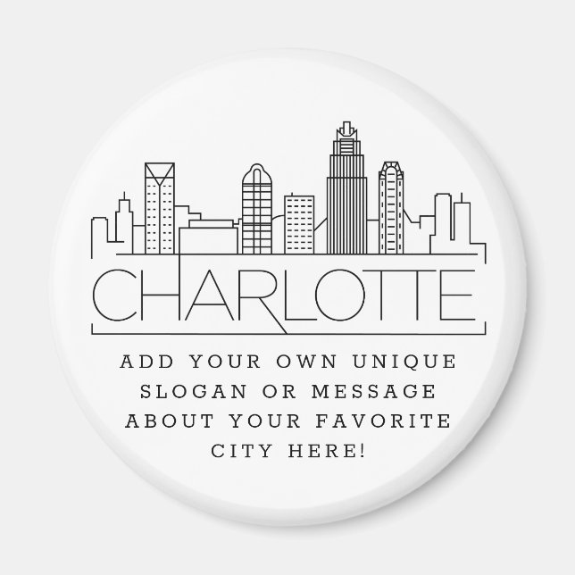 Charlotte ThBäste | Anpassningsbar City Message el Magnet (Framsidan)
