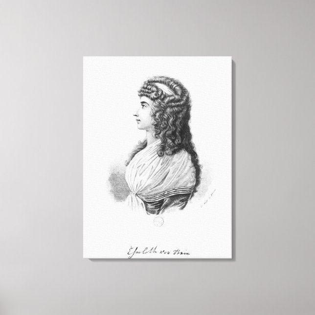 Charlotte von Stein, född von Schardt, sen Canvastryck (Framsida)