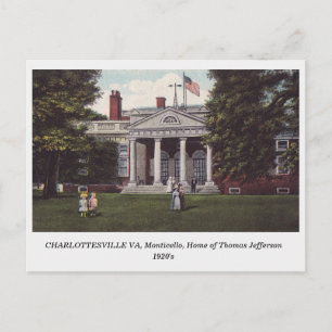 Charlottesville VA, Thomas Jeffersons hem vykort